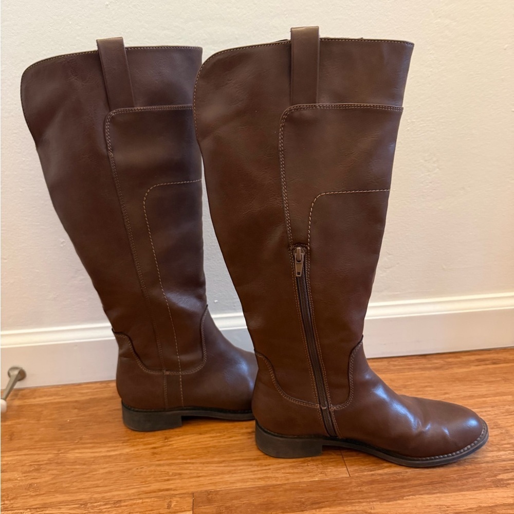Frye And Co Womens Giovanna Stacked Heel Riding Boots size 7 cowgirl shoes - Picture 5 of 8